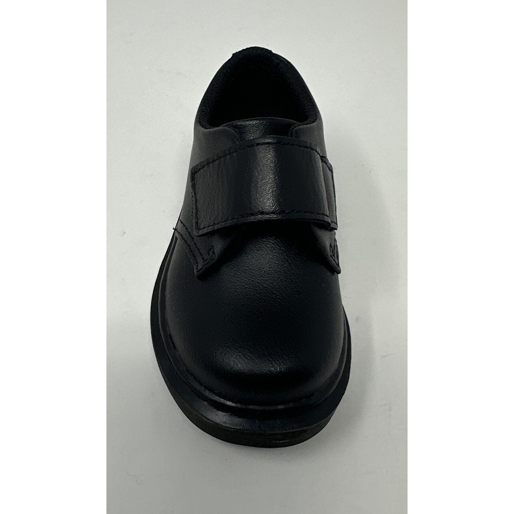 Dr Martens Toddler US 5 Black Leather Hook and Loop Strap Shoes Infant - Picture 2 of 10